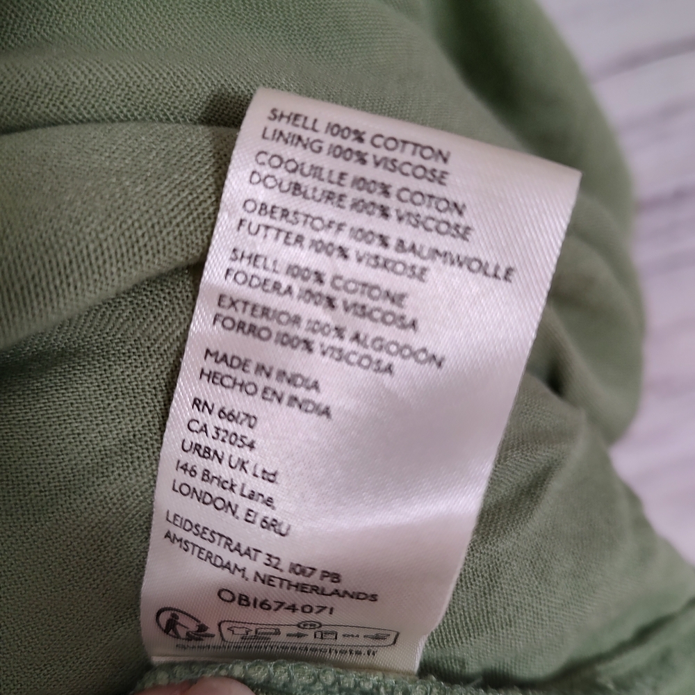 Free People Women's Perfect Day Cotton Mini Dress in Grasslands Green - Picture 10 of 11